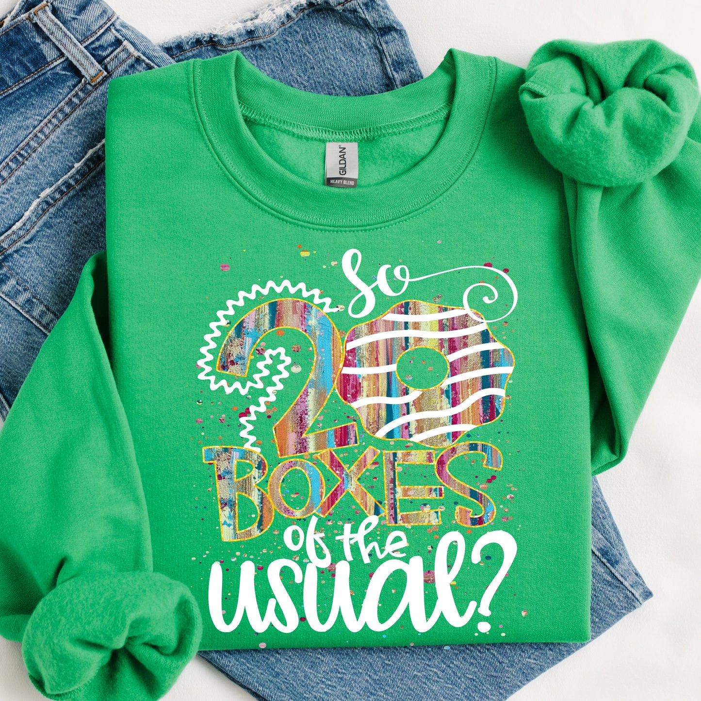 20 Boxes of the Usual Sweatshirt