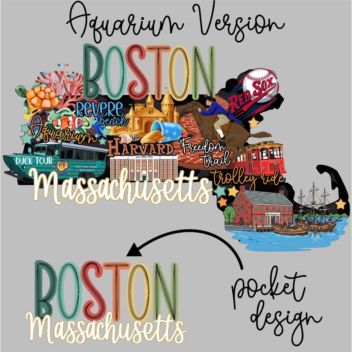 Boston Tour DTF Print