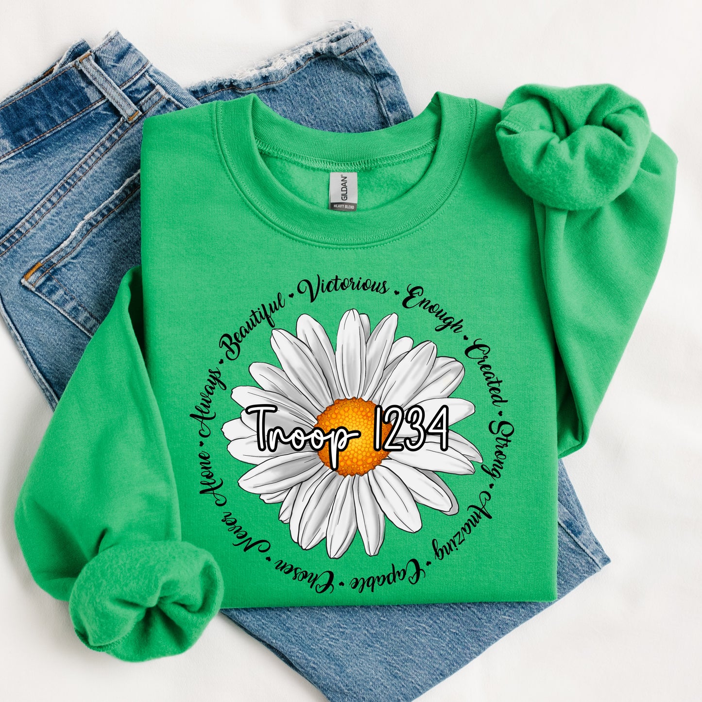 Flower Adjective Circle DTF Print