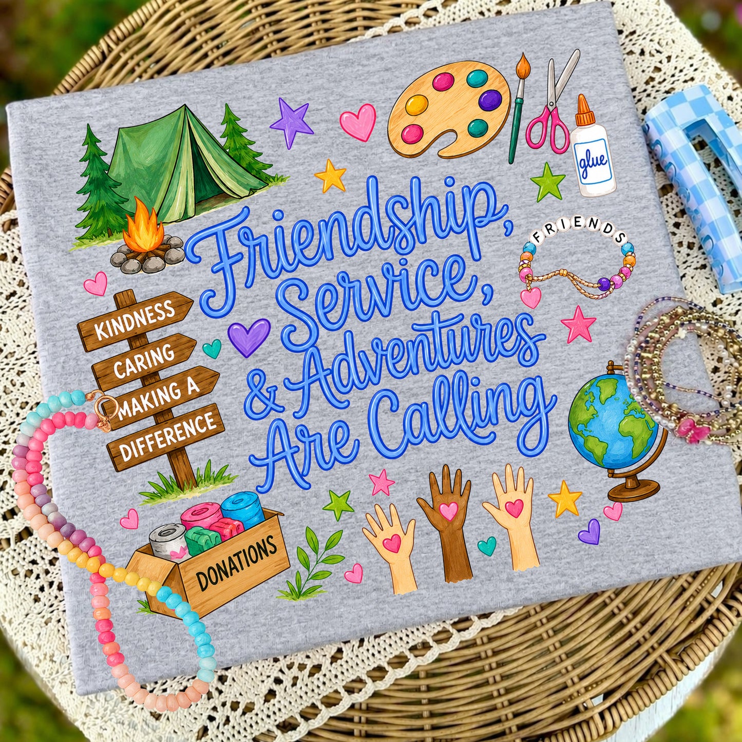 Friendship, Service, & Adventures Are Calling DTF Print