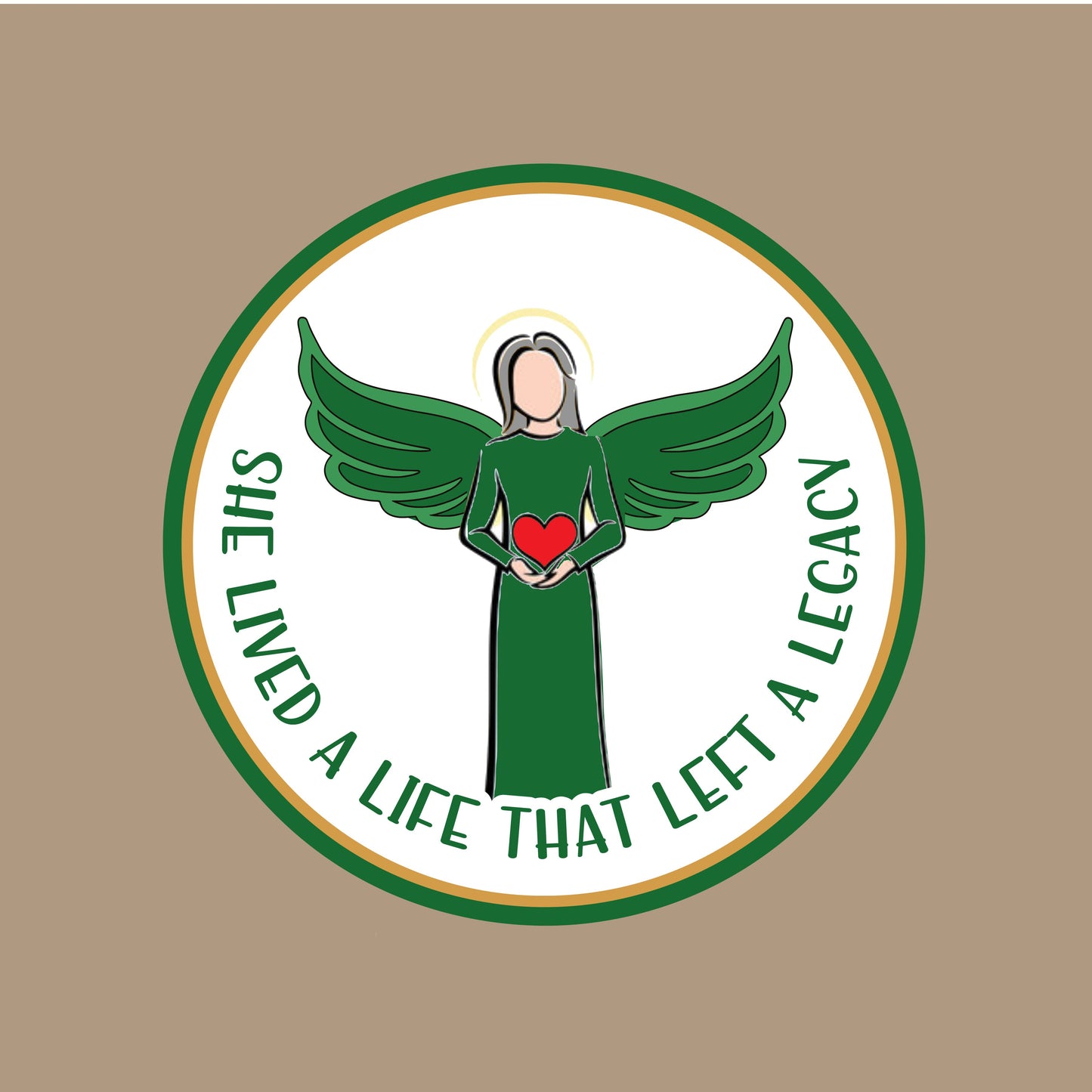 She Lived A Life - Green Angel Patch
