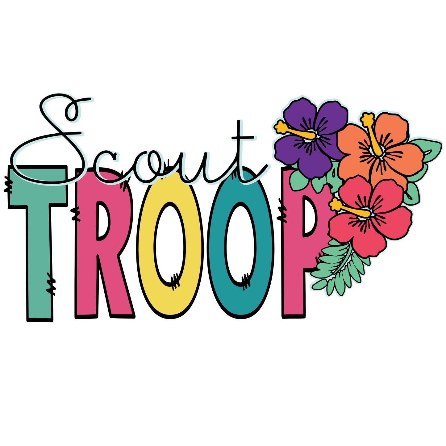 Lei Crest Scout Troop DTF Transfer