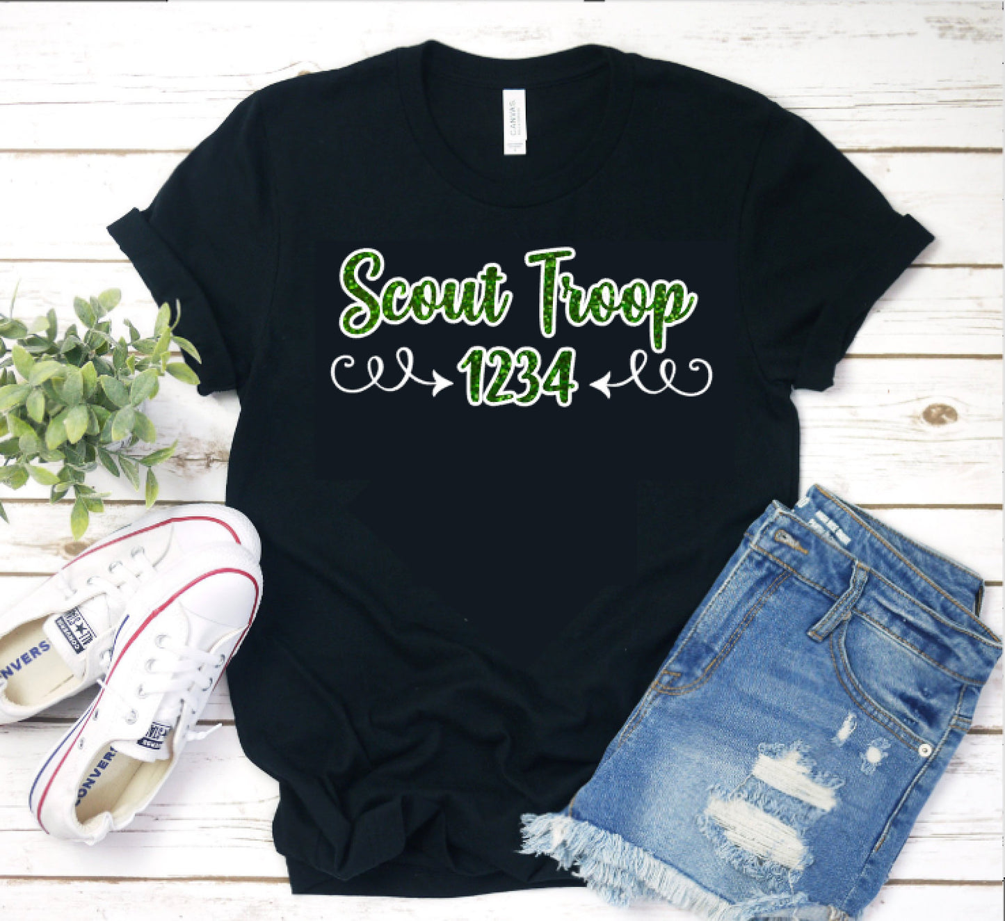 Scout Troop Shirt with Glitter