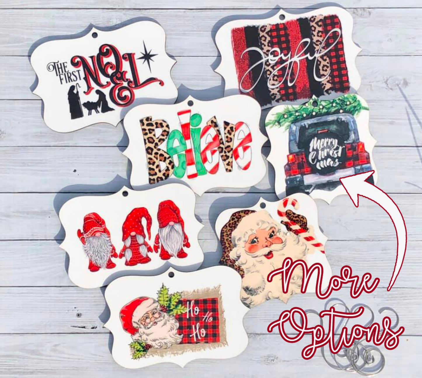 Joyful ornament / Joyful buffalo plaid ornament / ceramic ornament / Christmas ornament / Christmas decor