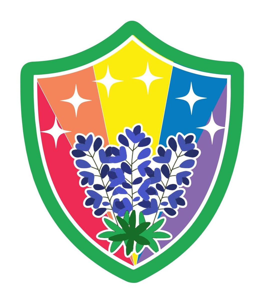 Rainbow Bluebonnet Crest