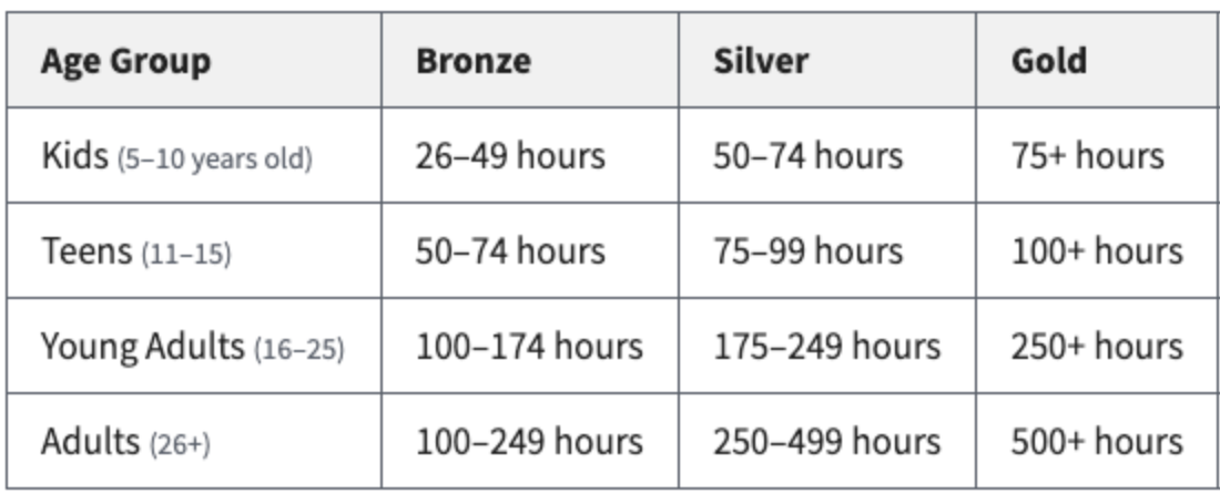 Volunteer Service Award Medal