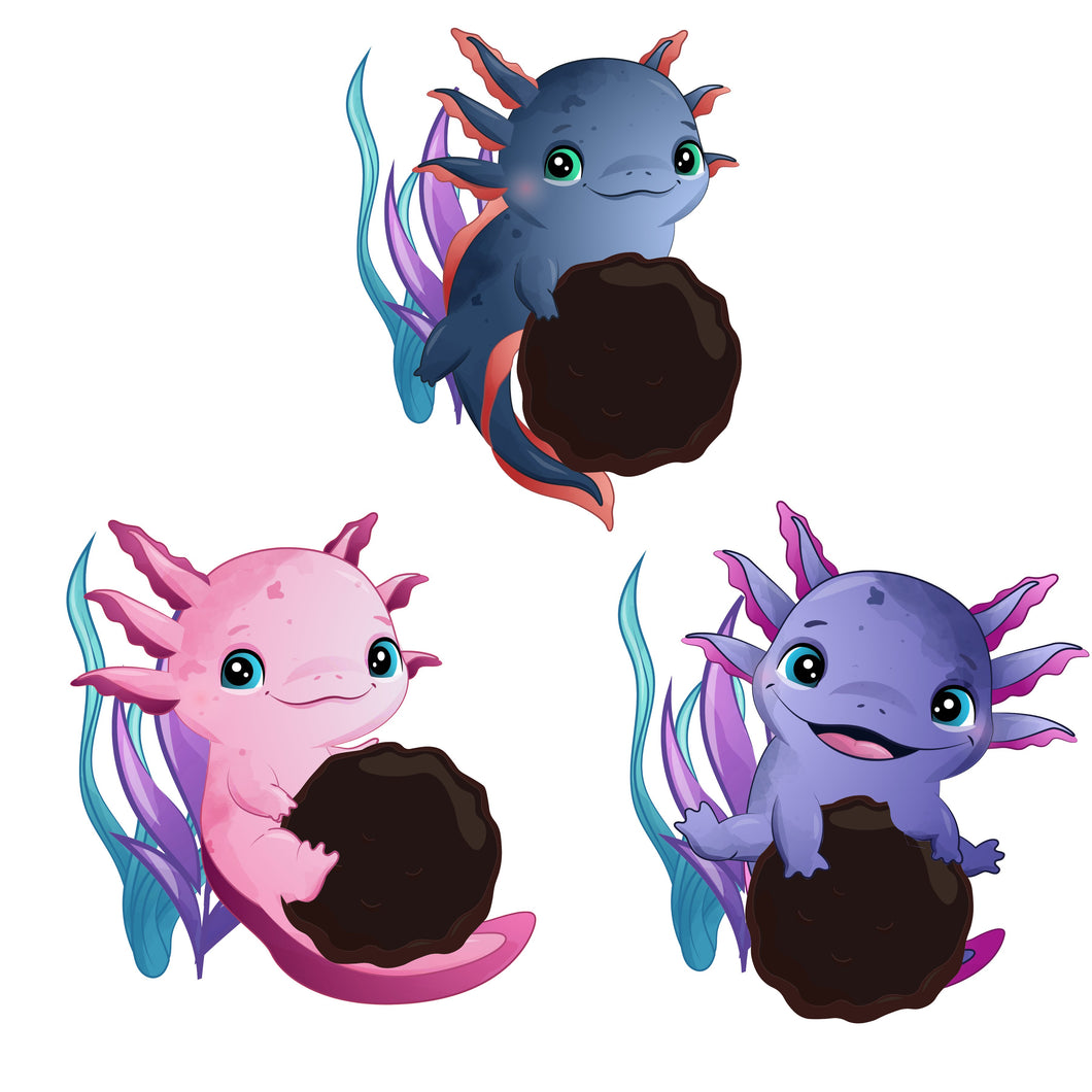 Axolotls With Cookies - Chocolate