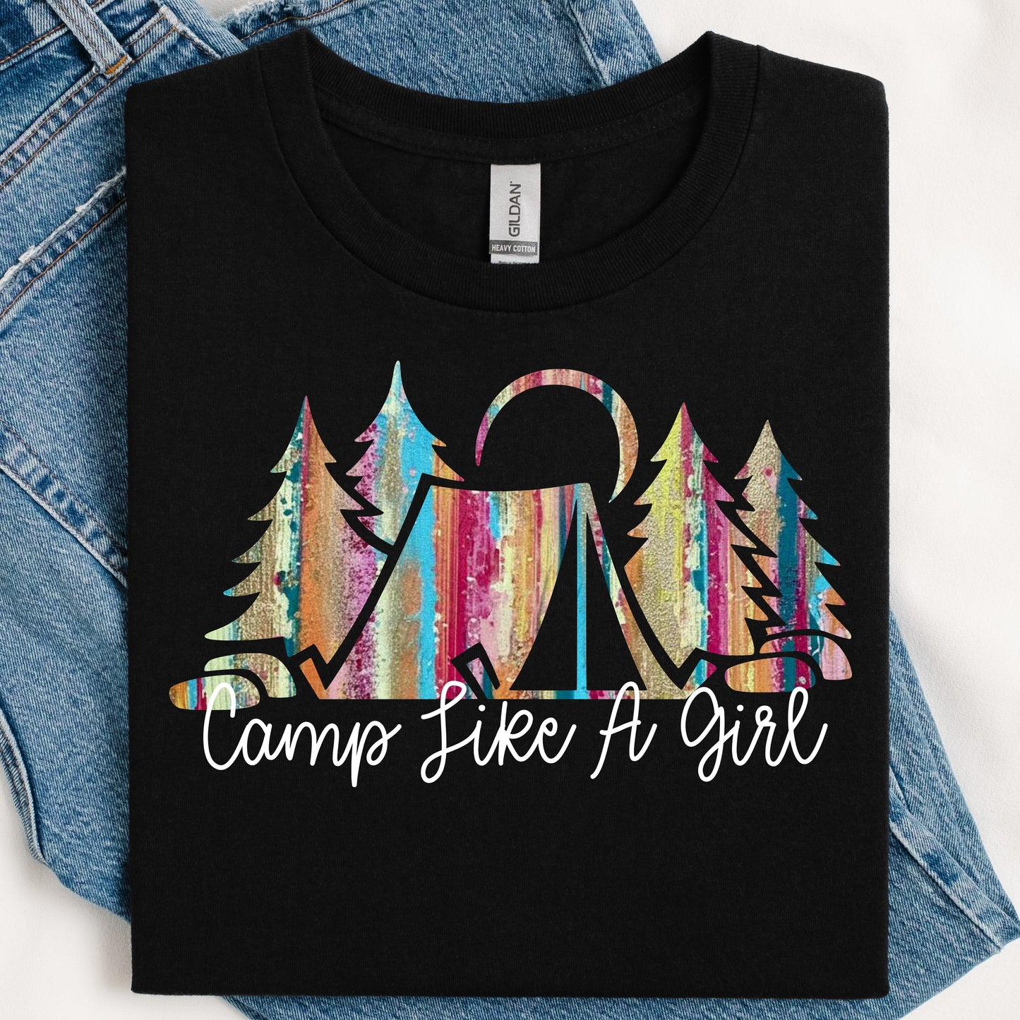 Painted Tent Camping DTF Print
