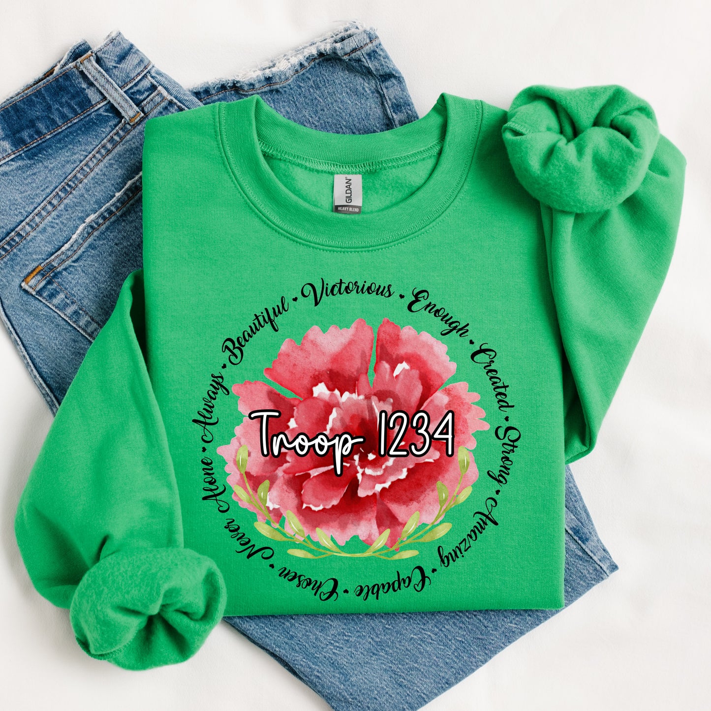 Flower Adjective Circle DTF Print