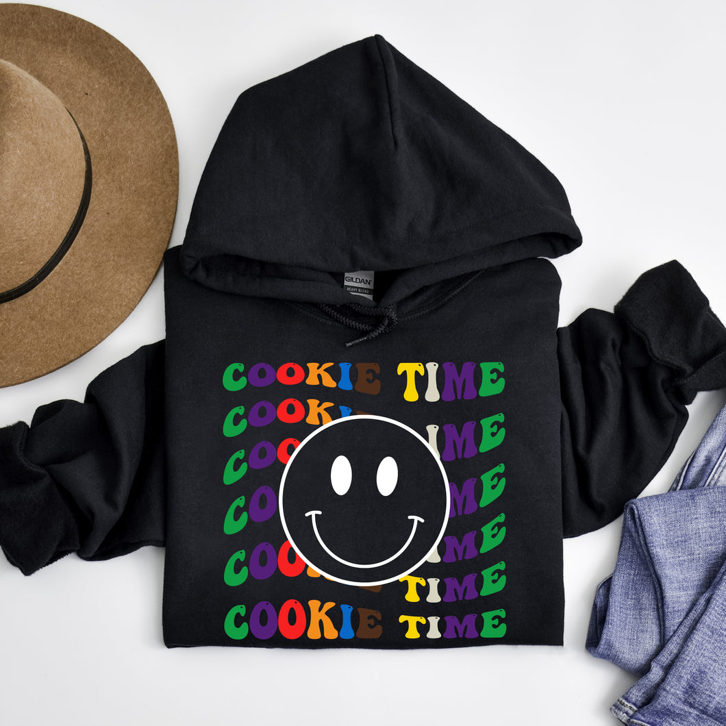 Cookie Time With Smilie Face Hoodie