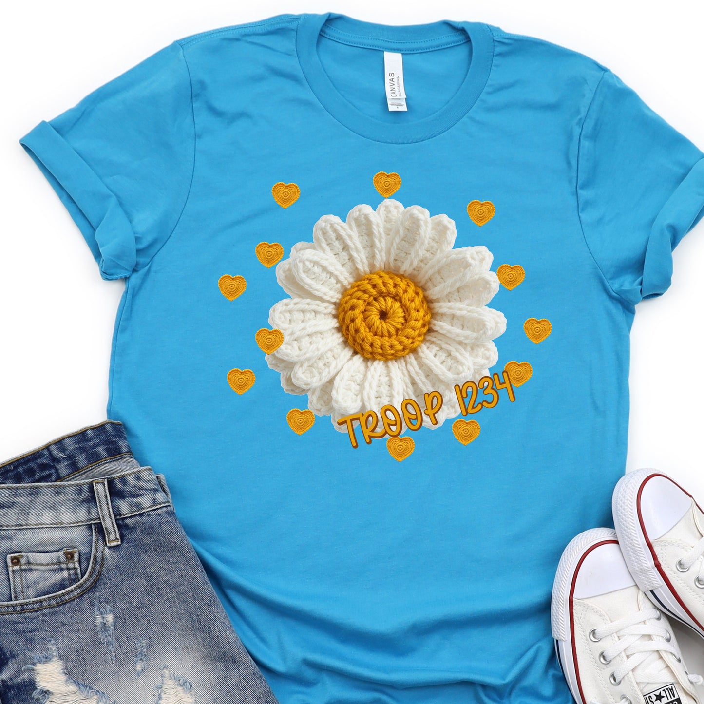 Daisy Yarn DTF Print