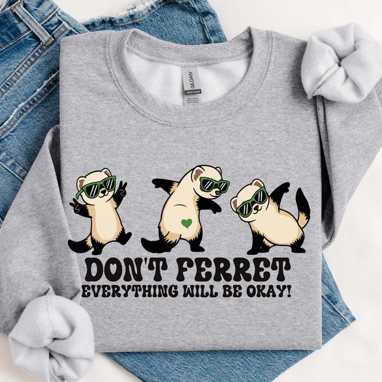 Dancing Ferrets DTF Print