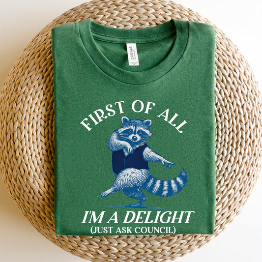 Delightful Raccoon T-Shirt