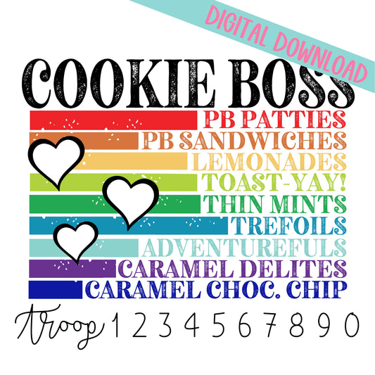 Distressed Cookie Line Up Digital File Set - Cookie Boss - ABC