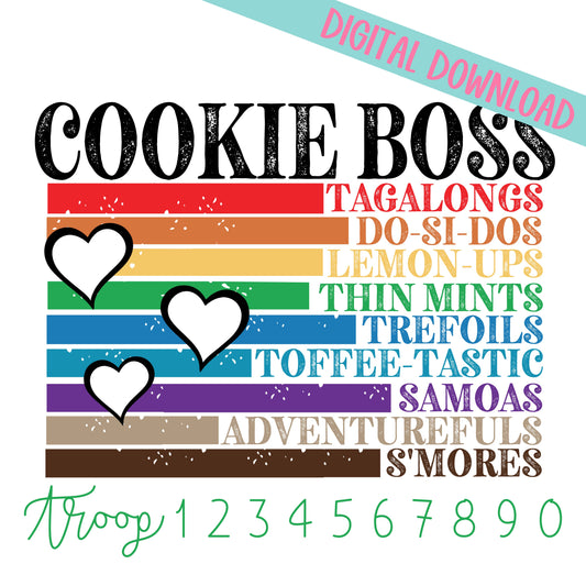 Distressed Cookie Line Up Digital File Set - Cookie Boss - LBB