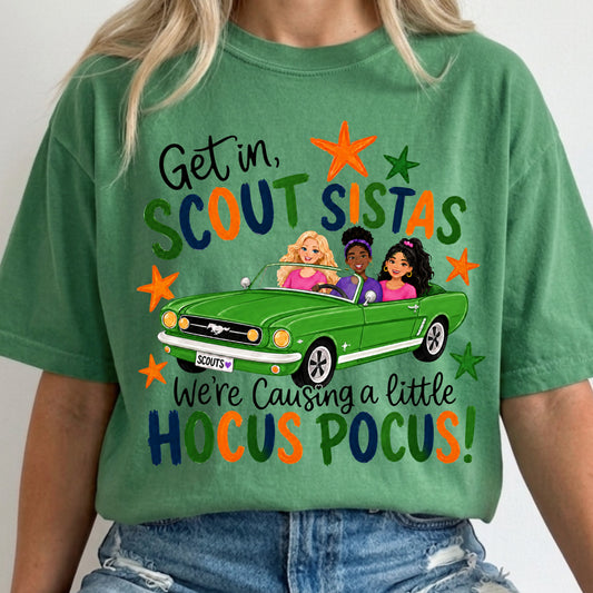 Get In Scout Sistas We're Causing A Little Hocus Pocus DTF Transfer