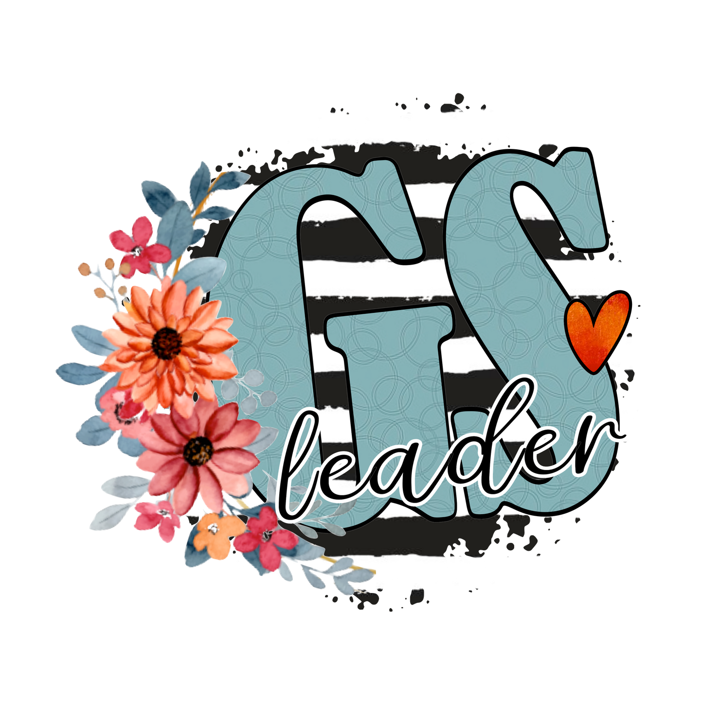 GS Leader Floral Stripe DTF Transfer