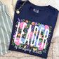 Floral Background Leader With Custom Text DTF Print