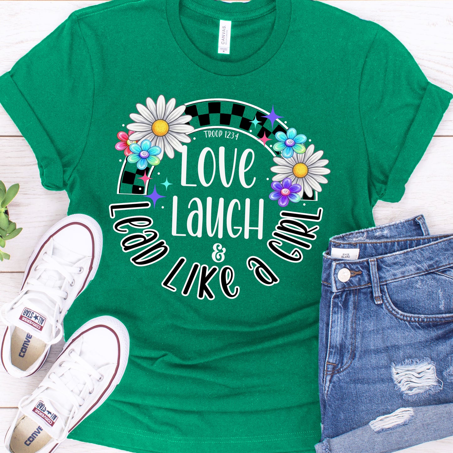 Love Laugh Lead Like A Girl T-shirt