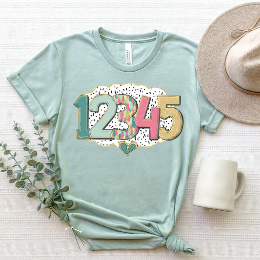Painted Pastel Troop Number DTF Print