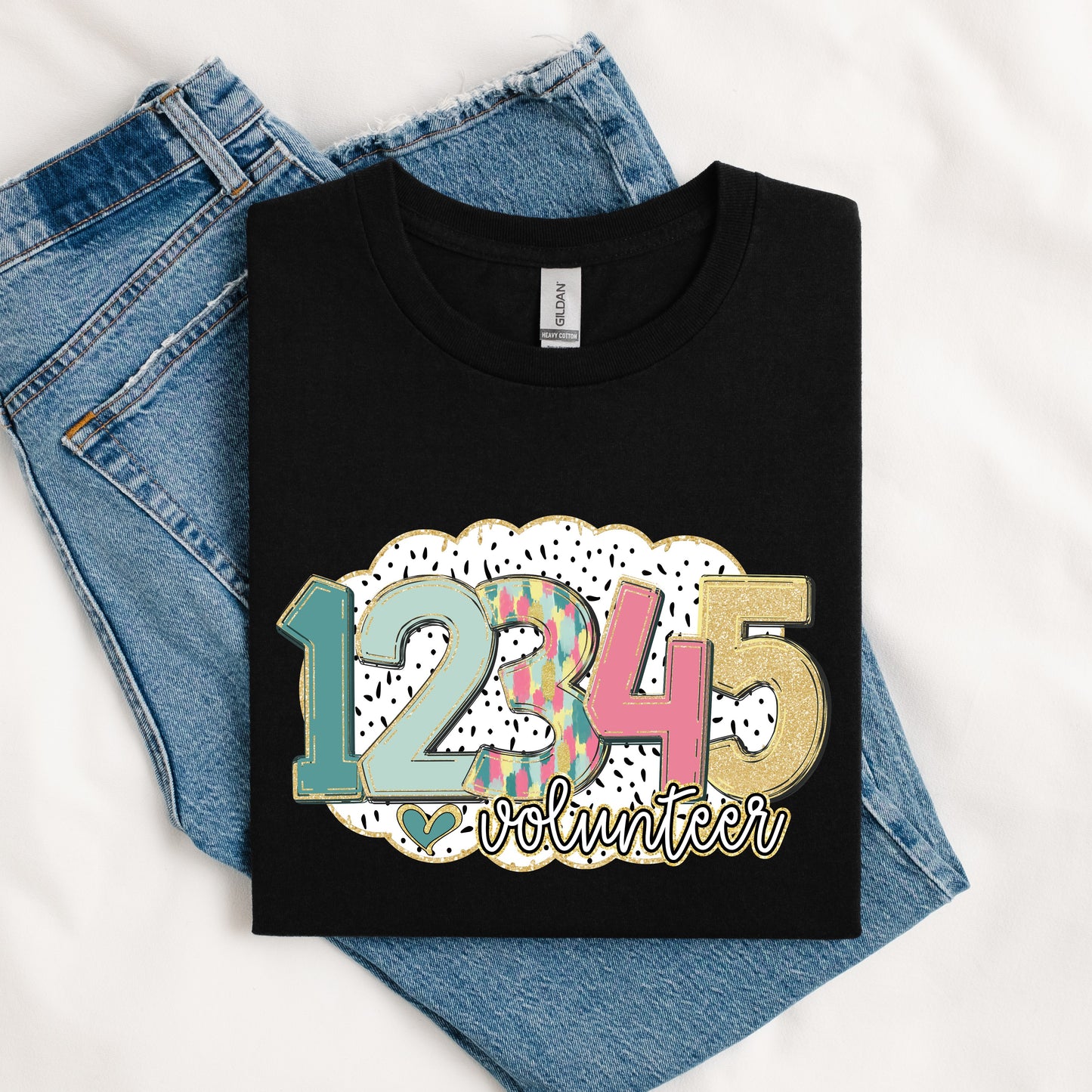 Painted Pastel Troop Number DTF Print