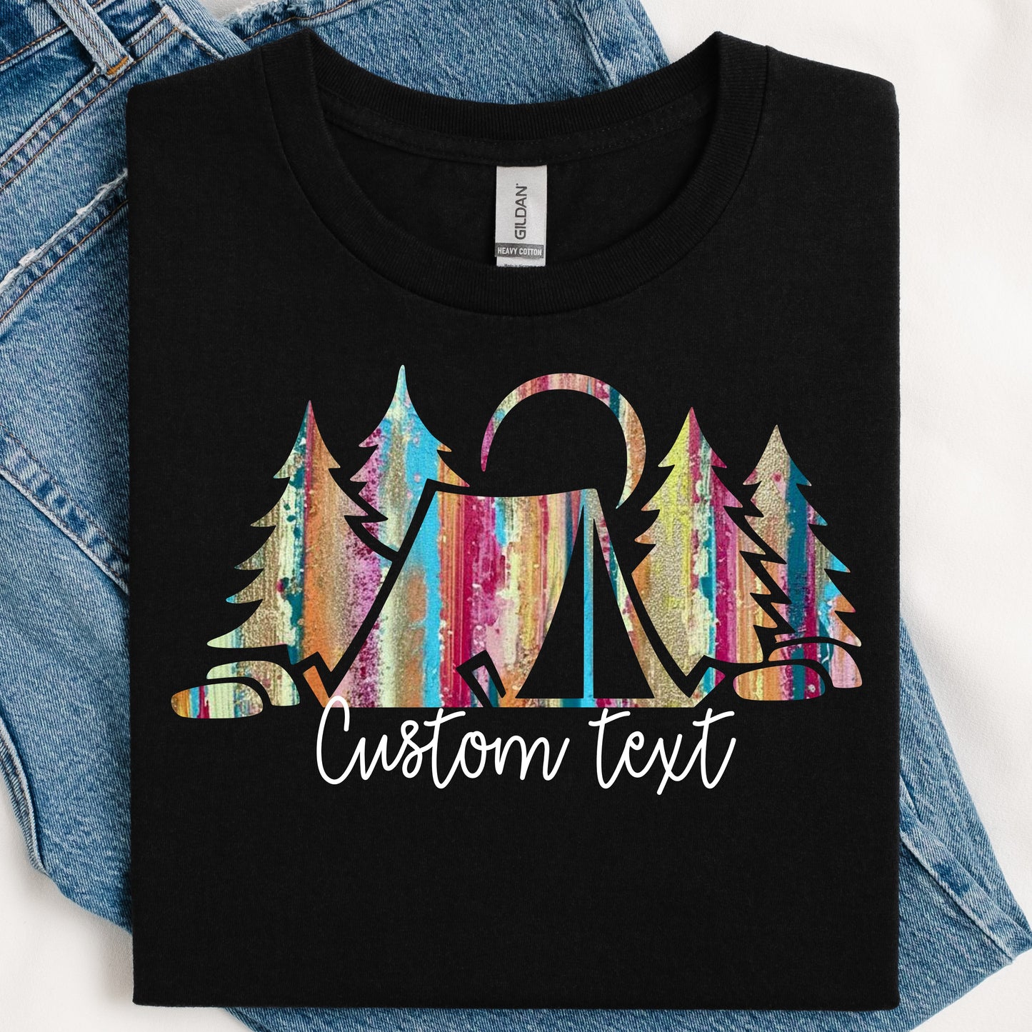 Painted Tent Camping DTF Print