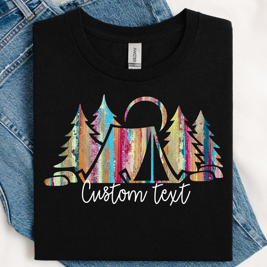 Painted Tent Camping DTF Print