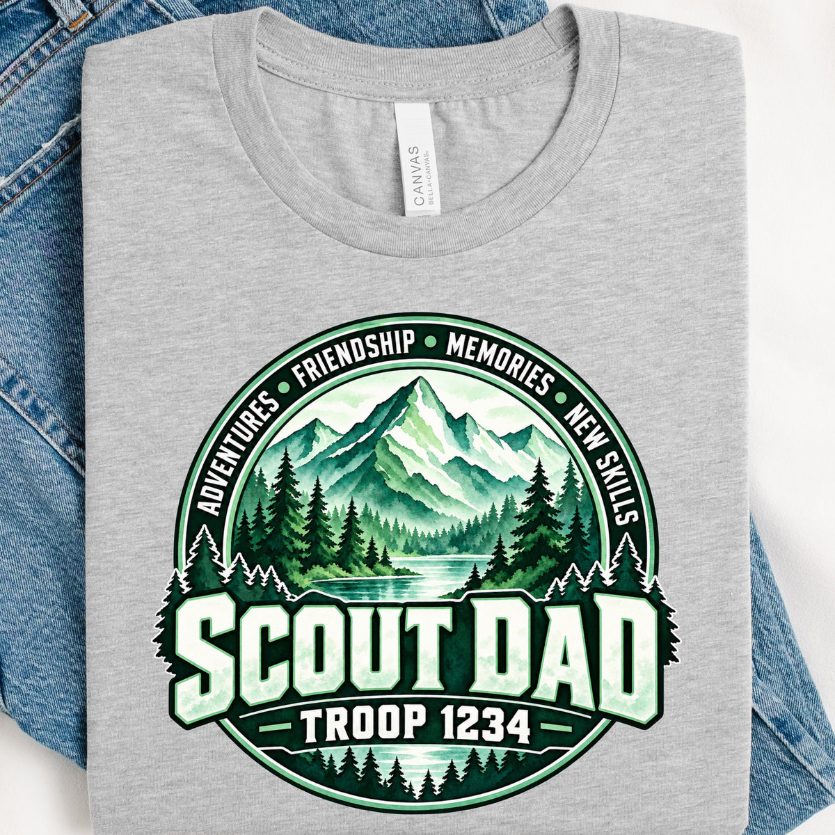 Scout Dad Adventures Friendship Memories New Skills DTF Transfer