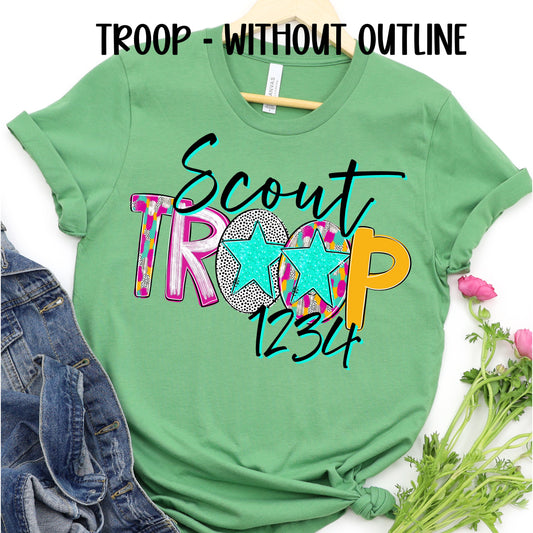 Painted Dot Scout Troop DTF Transfer