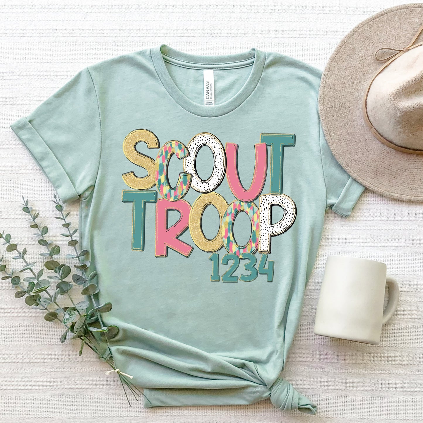 Painted Pastel Scout Troop DTF Print