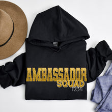 Load image into Gallery viewer, Faux Sequin and Embroidery Scout Squad Hoodie
