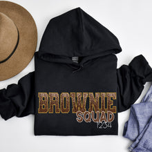 Load image into Gallery viewer, Faux Sequin and Embroidery Scout Squad Hoodie
