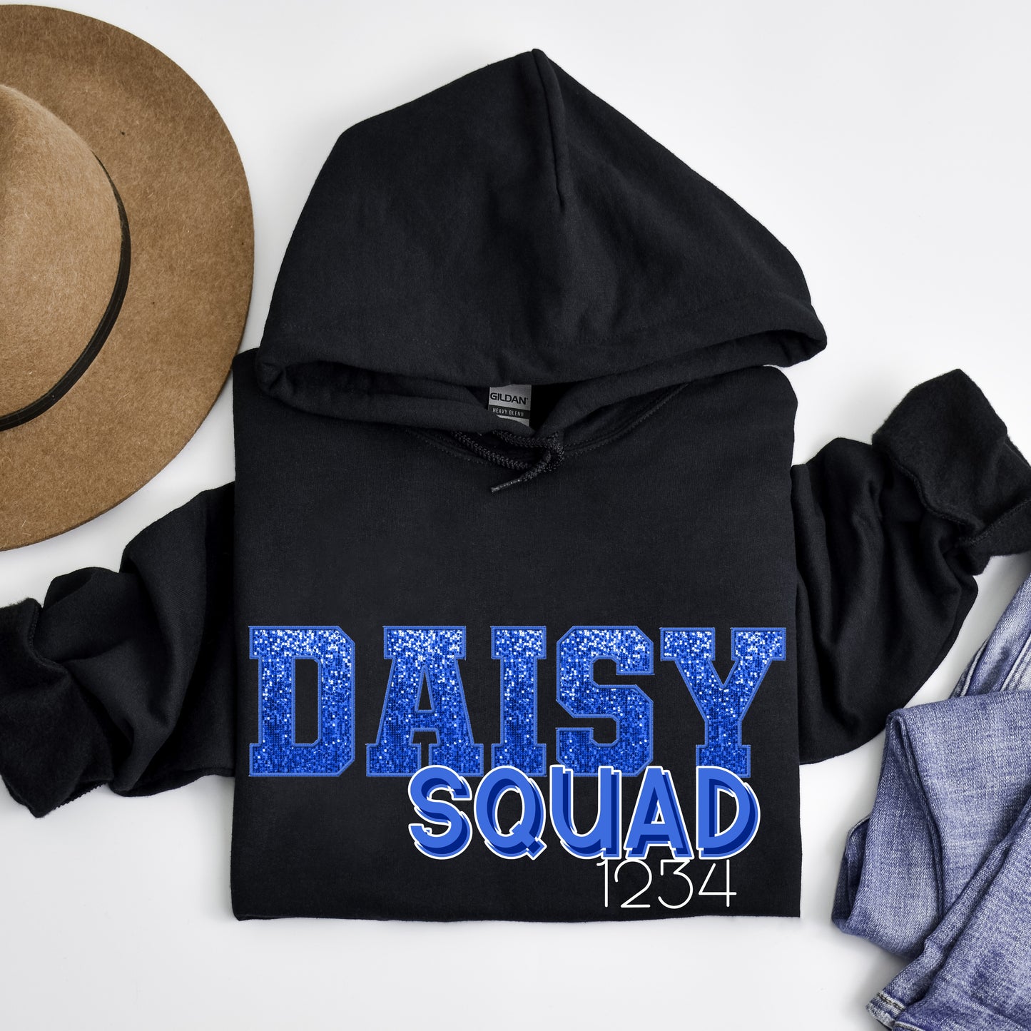 Faux Sequin and Embroidery Scout Squad DTF Transfers