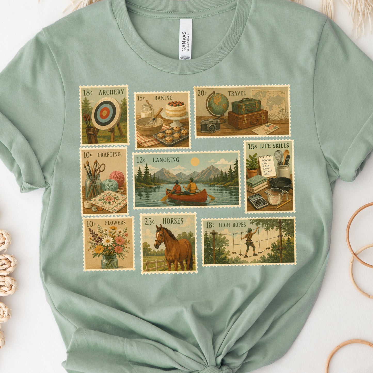 Postage Stamp Activities DTF Print