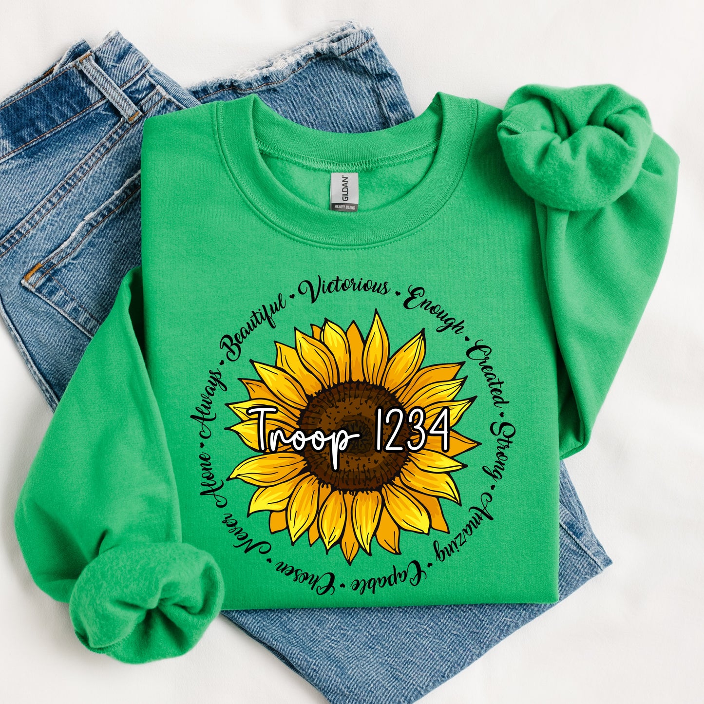 Flower Adjective Circle DTF Print