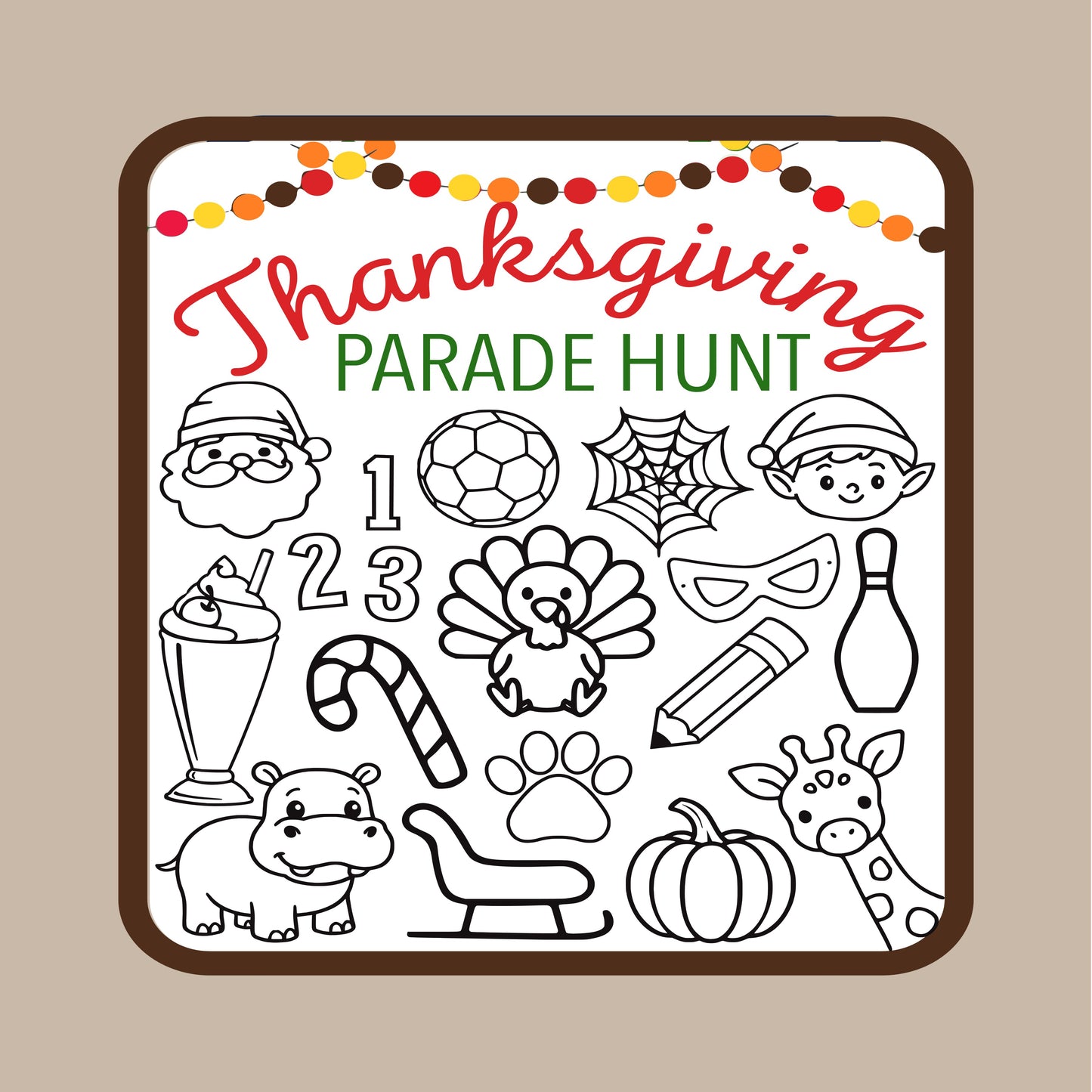 Thanksgiving Parade Scavenger Hunt Patch