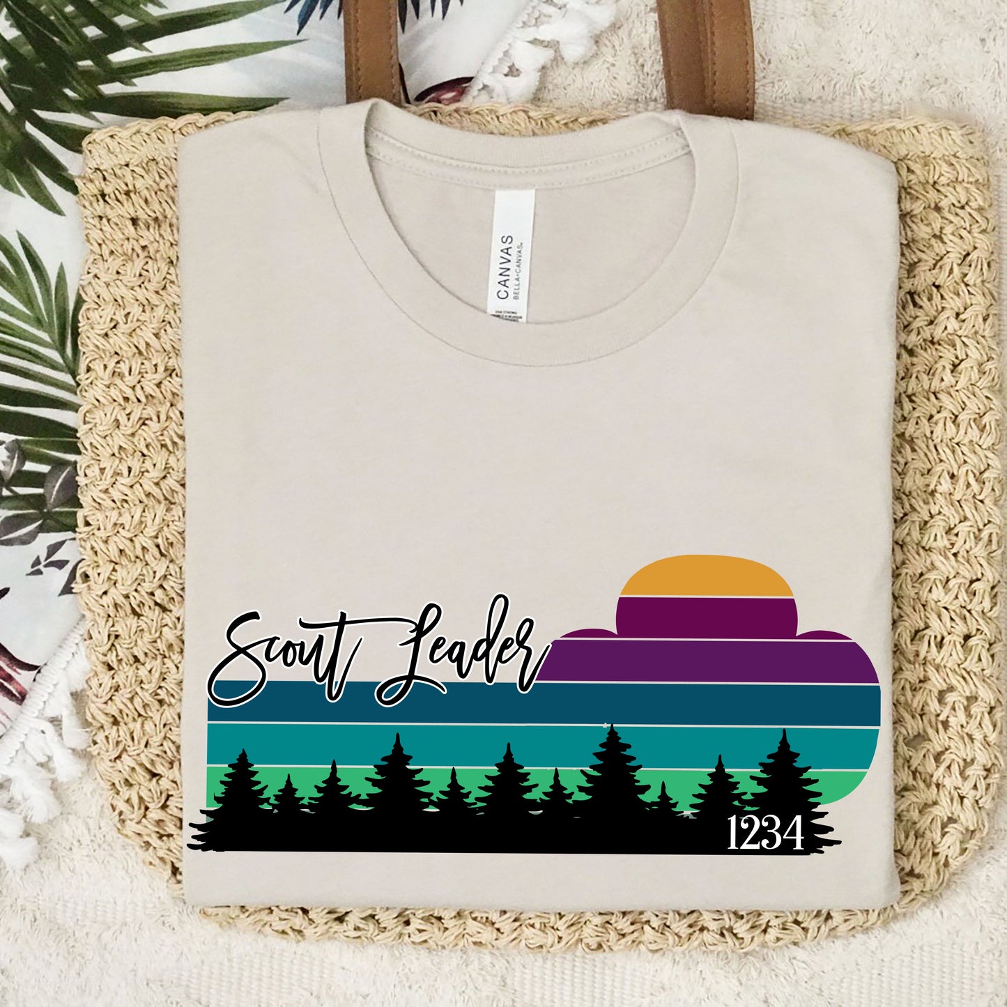 Scout Leader Trefoil Sunset Shirt - Jewel Colors