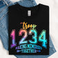 Watercolor Making Memories Troop DTF Print