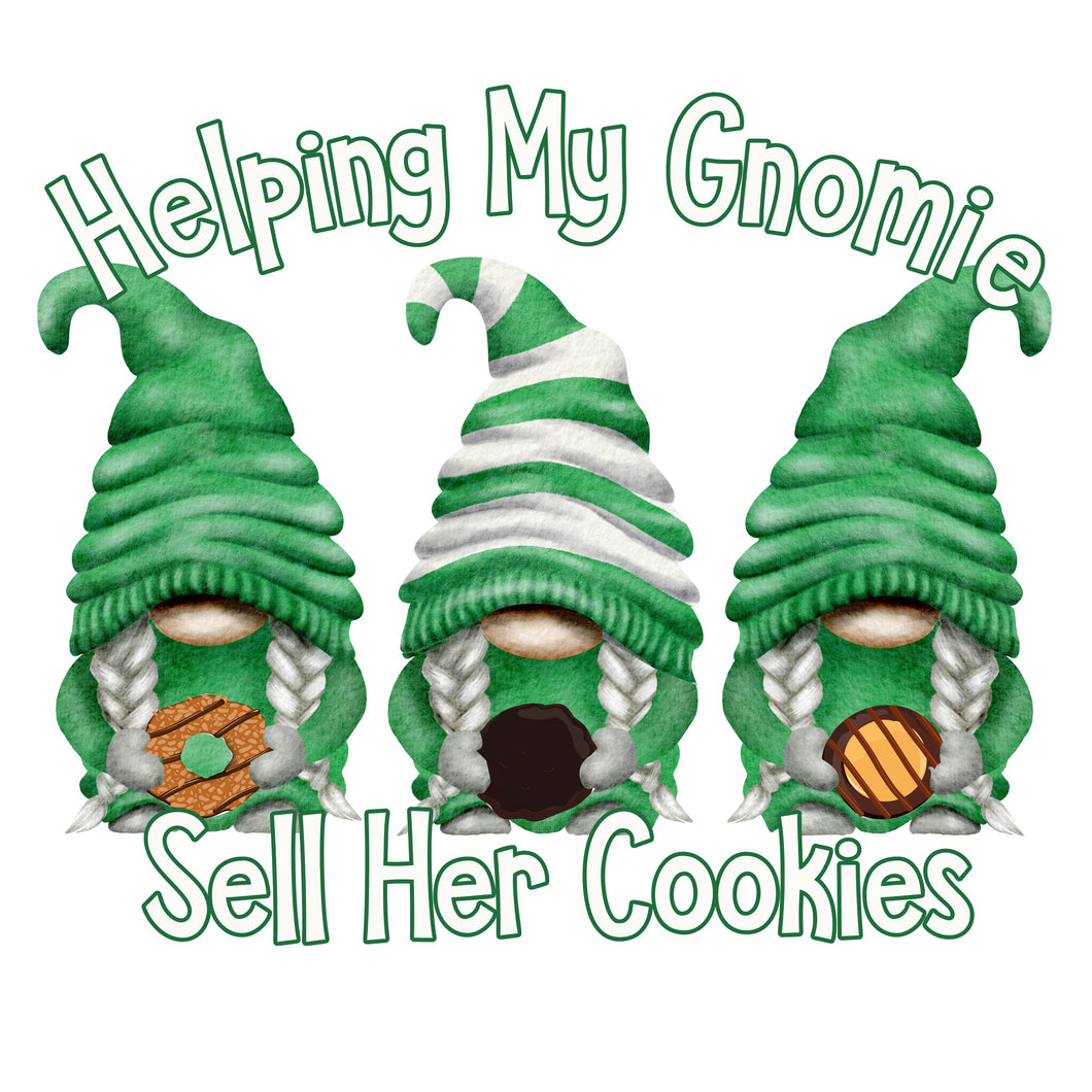Helping My Gnomie Sell Her Cookies DTF Transfer