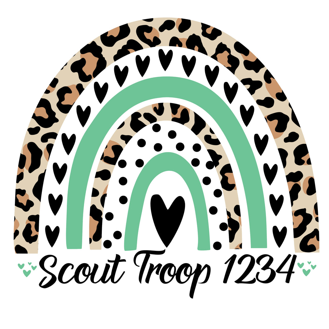Leopard Rainbow Scout Troop DTF Transfer