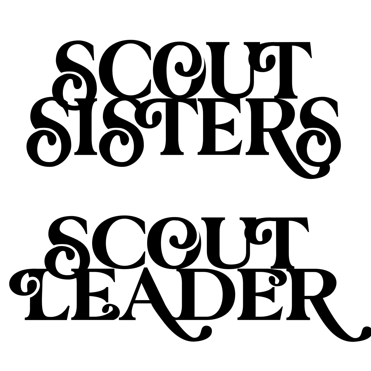 Scout Sisters / Scout Leader Screen Print Transfer