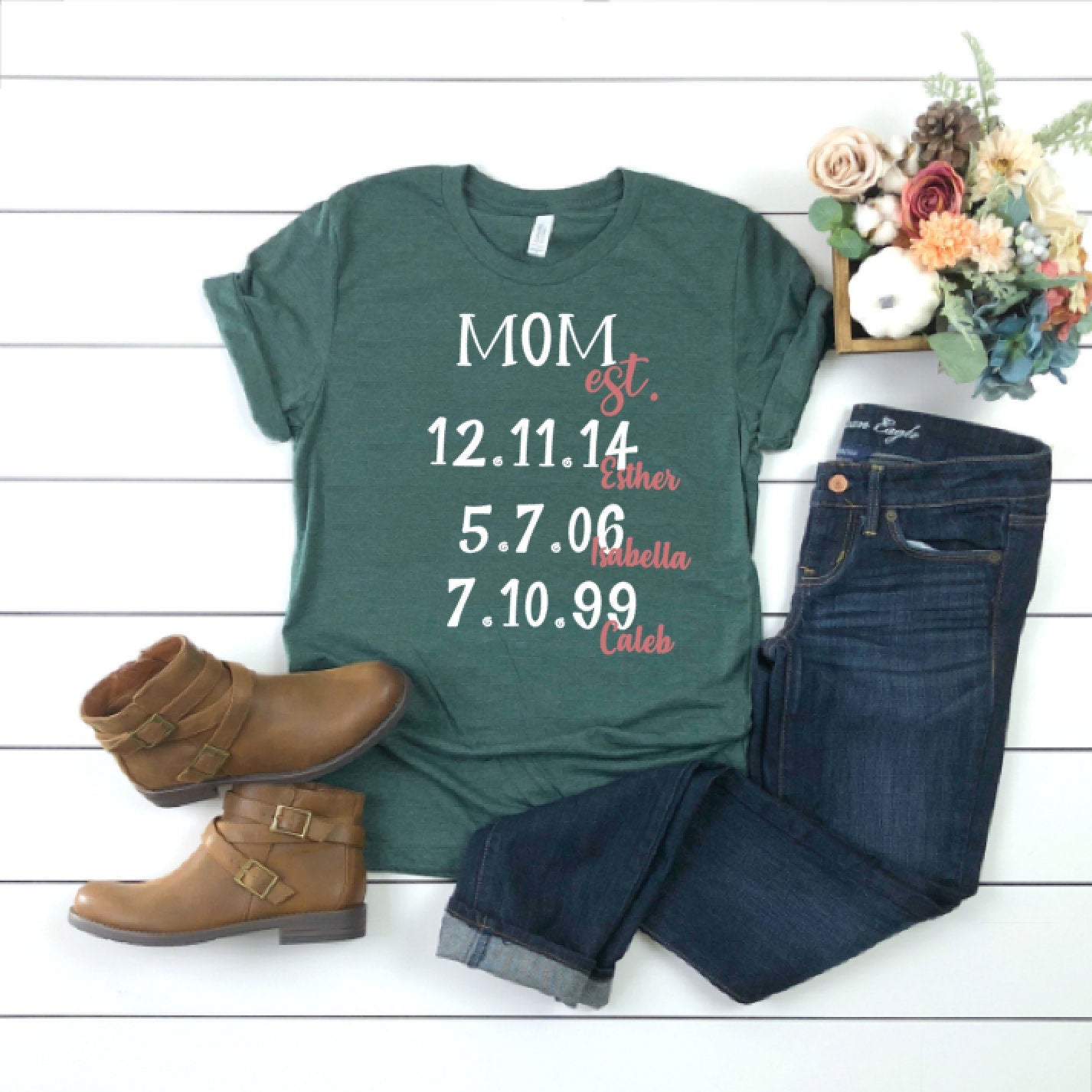 Mom est. Shirt