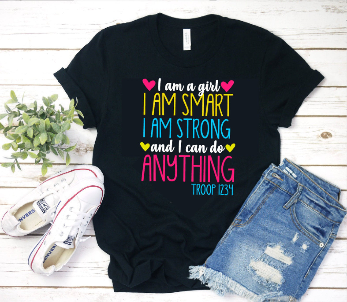 I Am A Girl, I Am Smart, I Am Strong Shirt