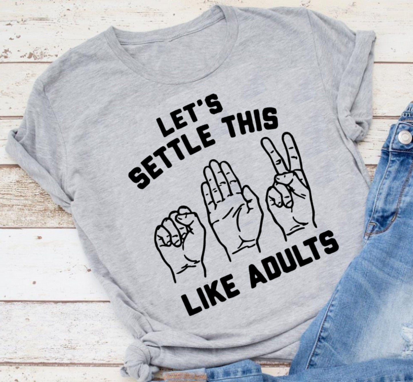 Let&#39;s Settle This Like Adults - Rock, Paper, Scissors