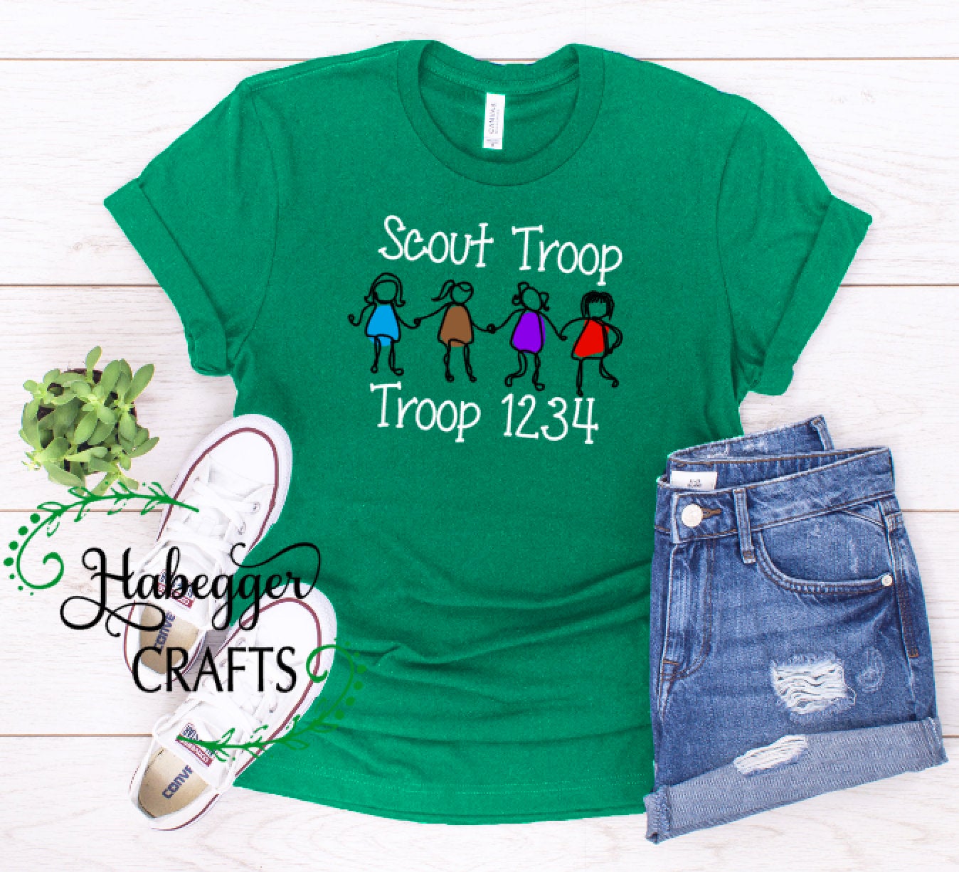 Stick Figure Scout Troop Shirt (Version 2)