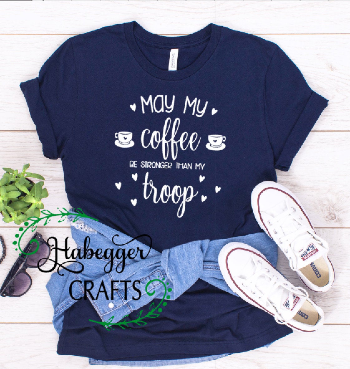 May My Coffee By Stronger Than My Troop Leader Shirt