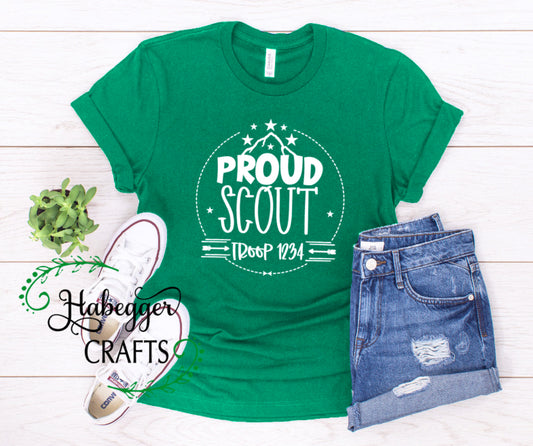 Proud Scout / Leader / Mom Shirt (Circle with Mountain Design)