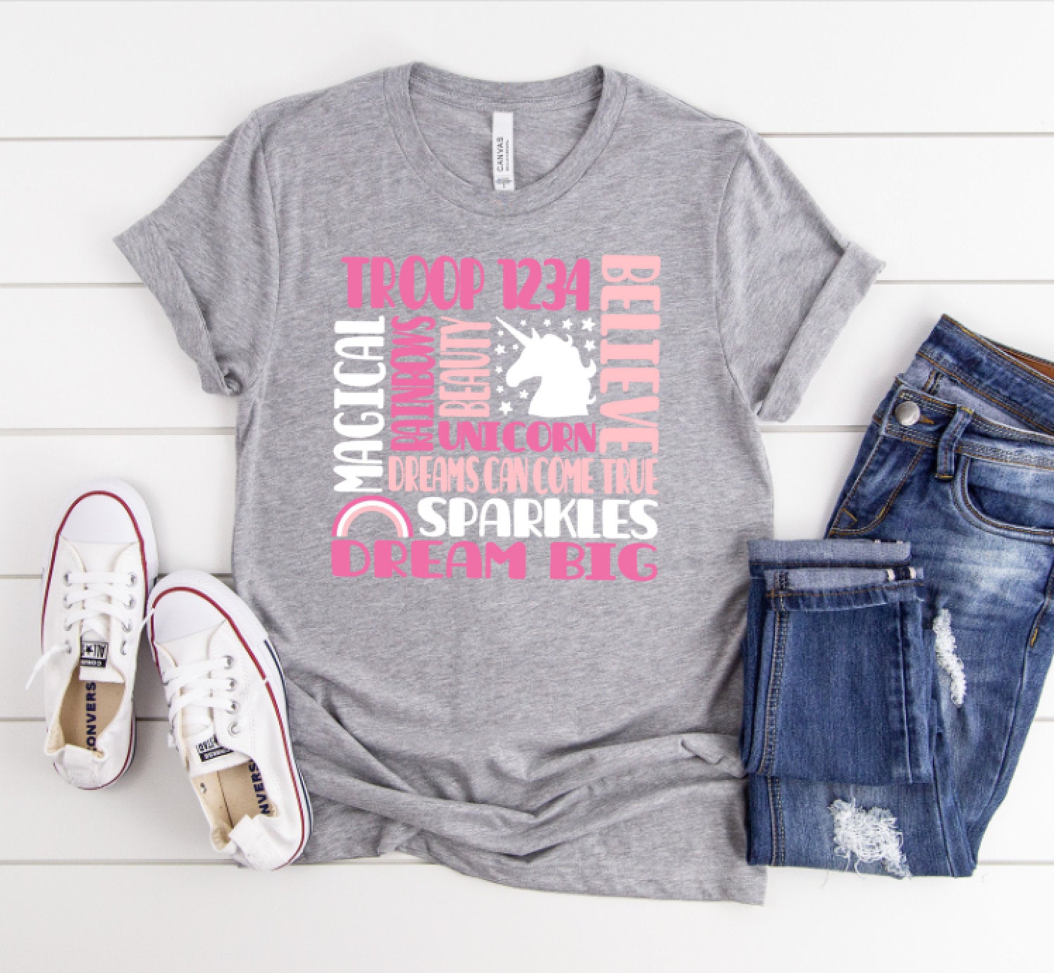 Unicorn Themed Troop Shirt