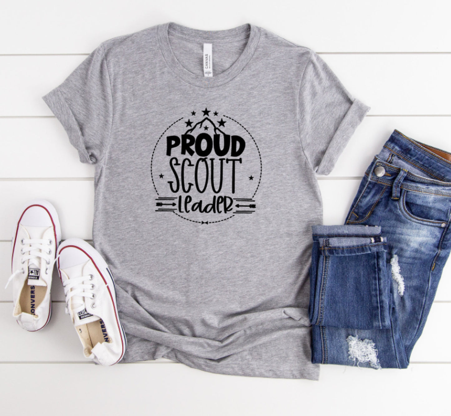 Proud Scout / Leader / Mom Shirt (Circle with Mountain Design)