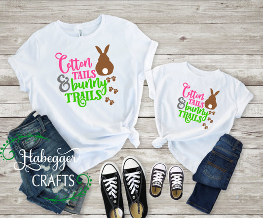 Cotton Tails & Bunny Trails Mom and Me Shirt